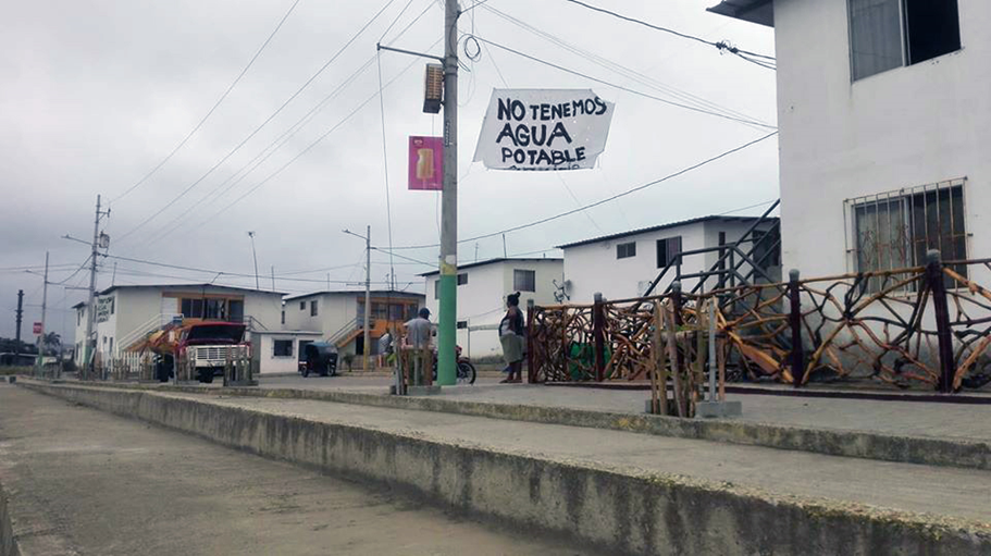 Más de un centenar de familias en Canoa denuncian que no tienen agua. Foto: cortesía