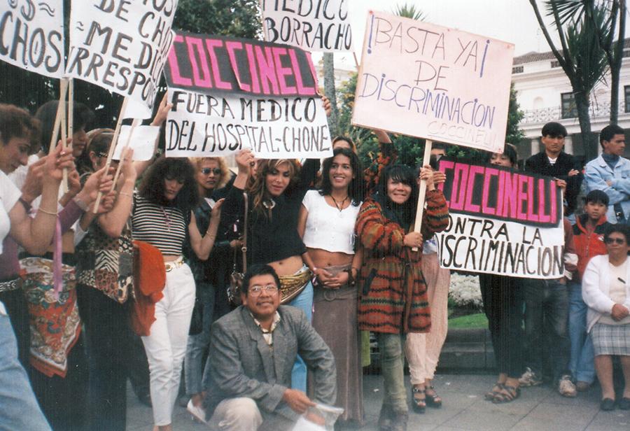 Colectivo Cocinelle realiza protesta social en la Plaza Grande. Foto: Archivo Cocinelle