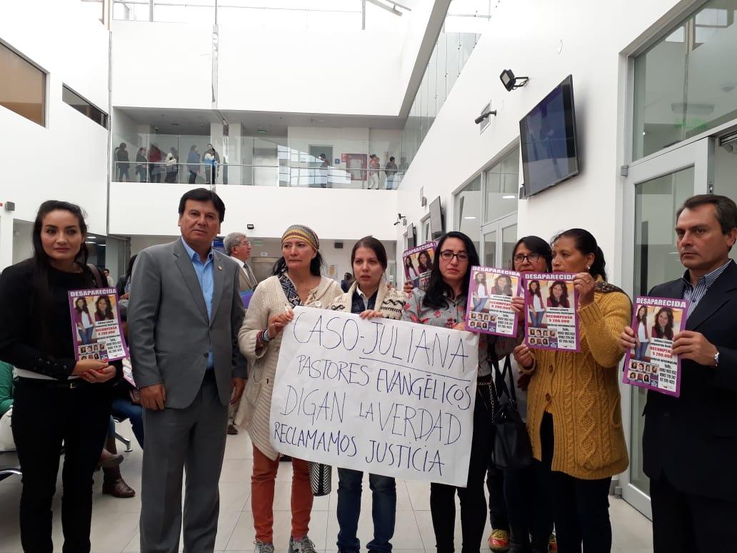 Audiencia de reformulación de cargos en caso Juliana Campoverde, noviembre 2018.